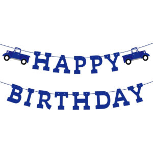 B0CMNBXTWH.jpg Little Blue Truck Birthday Decorations: Pre-Strung Banner Set
