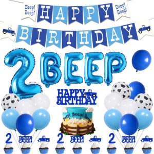 B0D2XWM2TZ.jpg Little Blue Truck 2nd Birthday Party Decorations Set
