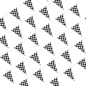 B07H79HMF9.jpg Piokio 100ft Checkered Flag Banner for Racing Birthday Parties