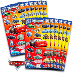 B0DHT2QK6R.jpg Disney Cars Stickers Set: 300 Party Favor Sheets for Kids