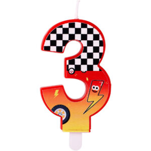 B0FCLXFGD5.jpg Racing Number 3 Birthday Candle for McQueen Theme Party Decor