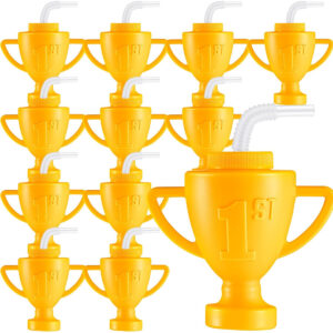 B0CC2N6H95.jpg 12 Pcs Race Car Trophy Cups with Straws for Themed Parties