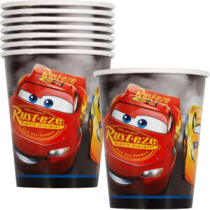 B073JZQ31P.jpg Disney Cars 3 Paper Cups (9oz, 8 Pack) for Birthday Parties