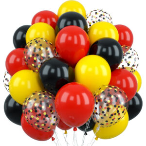 B0C7KPB8DT.jpg Race Car Birthday Balloon Set: Red, Yellow & Black Latex Decor