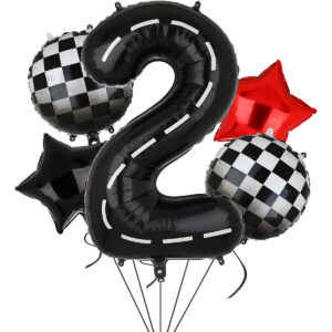 B0B5GYBJ1M.jpg Race Car 2nd Birthday Balloon Set for Two Fast Party Decor