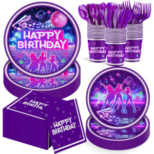 B0FR573DCV.jpg 168Pcs Kpop Birthday Party Supplies Set for 24 Guests