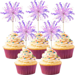 B0CZDRG7R2.jpg 30Pcs Foil Firework Cupcake Toppers for KPop Party Decor
