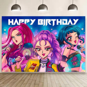 B0FMXT2X47.jpg Demon Movie Hunters Birthday Backdrop & Party Decorations