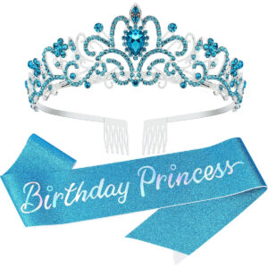 B09NKPHJM6.jpg Frozen Birthday Girl Sash and Tiara Set for Party Decorations