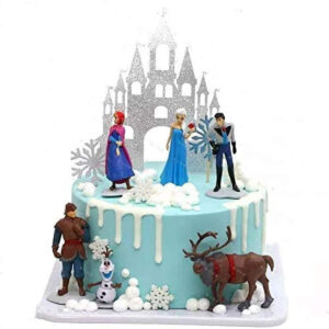 B08NHCCNSM.jpg 6-Piece Frozen Cake Topper Set for Birthday Party Decorations