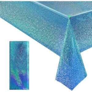 B0BWS5YBGZ.jpg Blue Holographic Laser Tablecloth for Frozen Theme Parties