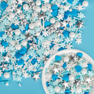 B0F293NZ8Y.jpg Edible Snowflake Sprinkles Mix for Winter Party Desserts