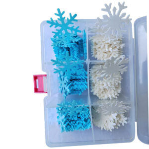 B0B14XDGLM.jpg 50-Piece Edible Snowflake Cake & Cupcake Toppers for Winter