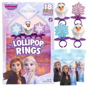 B0F22S5MDP.jpg Disney Frozen Lollipop Rings, 18-Count Party Favor Candy