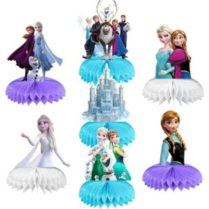 B0FDB1N3RH.jpg Frozen Birthday Party Honeycomb Centerpieces - 7-Piece Set
