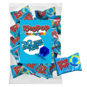 B08DHDS93Q.jpg Ring Pop Blue Raspberry Bulk 30-Count Pack for Party Favors