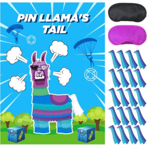 B0D474C39C.jpg Fortnite Inspired Pin the Tail on Llama Game for Parties