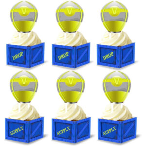 B07R8Z4M5M.jpg Fortnite Themed Cupcake Toppers and Wrappers - 20 Piece Set