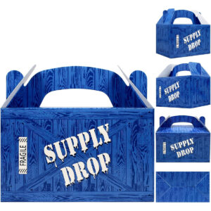 B07W95M7S8.jpg AnapoliZ Fortnite Supply Drop Favor Boxes - 24 Pack Gamer Decor