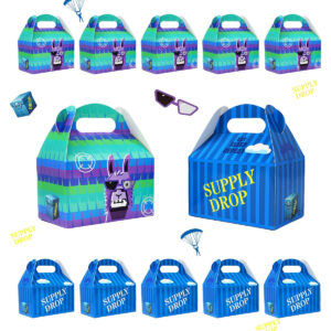 B0D14BWWDV.jpg Haxpacal Llama Video Game Treat Boxes for Fortnite Parties