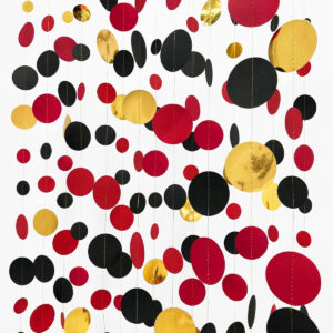 B0CLTNTF9P.jpg Elvis Presley Party Decorations: Gold Black Red Garland Set