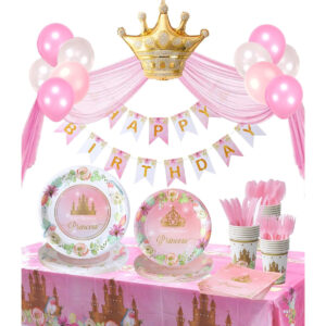 B0946YX6G6.jpg Disney Princess Party Supplies Set for 16 Guests