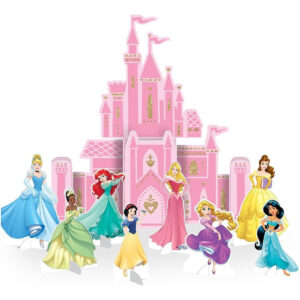 B07THFYPFS.jpg Disney Princess Table Decorating Kit: 9-Piece Party Set