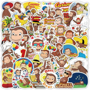 B0FHP7JY8G.jpg 60 Pcs Curious Monkey Stickers for Party Favors and Decor