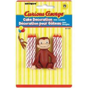 B018T5DC1Q.jpg Curious George Cake Topper with 6 Candles for Kids' Birthdays