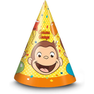 B079Z7L1KD.jpg Curious George Party Hats for Kids Birthday (8-Pack)