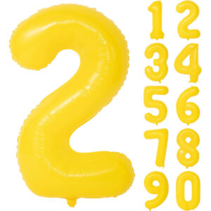 B0BJPWKH2T.jpg Curious George Party Number 2 Balloon: Yellow Graffiti Decor