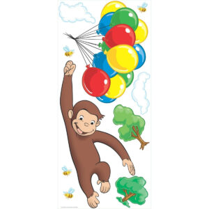 B000Q7322U.jpg RoomMates Curious George Peel and Stick Giant Wall Decal