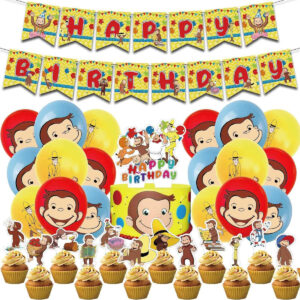 B0FPB1DDL2.jpg Curious George Birthday Party Decorations Set for Kids