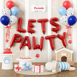 B0DNJSLLP2.jpg Clifford the Big Red Dog Party Decorations: 19-Piece Balloon Set