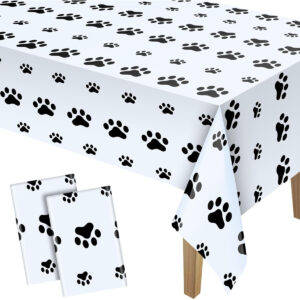 B08TT72WWZ.jpg Clifford The Big Red Dog Party Tablecloths - Puppy Paw Print