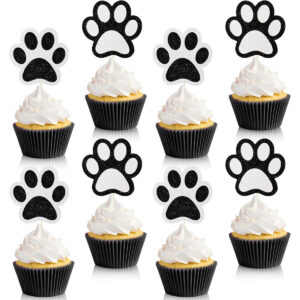 B0CN6M6ZD8.jpg Clifford Dog Paw Cupcake Toppers for Birthday Party Decor