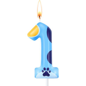 B0DBQQJW8J.jpg Bluey Themed Dog Paw Birthday Cake Candle for Party Decor