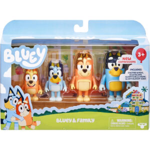 B099KWG292.jpg Bluey New Expressions 4-Piece Figurine Set for Kids Ages 3+