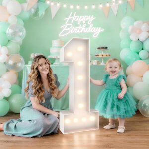 B0GJSMX5MC.jpg 3ft Marquee Number 1 Light Up Foam Board for Birthday Parties