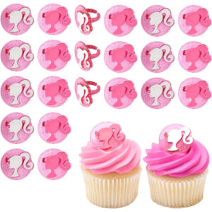 B0DMFKRS4Y.jpg DecoPac Barbie Silhouette Cupcake Rings for Birthday Parties