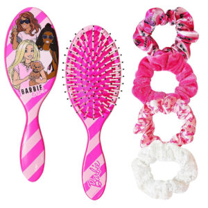 B0BV15X52F.jpg Barbie Hair Accessory Set: Detangling Brush & 4 Scrunchies