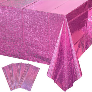 B0BV6WPRN6.jpg Iridescent Pink Plastic Tablecloths for Barbie Party Decor
