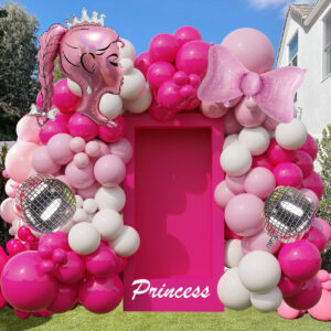 B0BWY677BB.jpg Barbie Theme Balloon Arch Kit for Birthday Party Decor