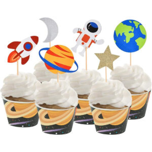 B07V2LNMVR.jpg 30pcs Outer Space Cupcake Toppers for Kids Birthday Parties