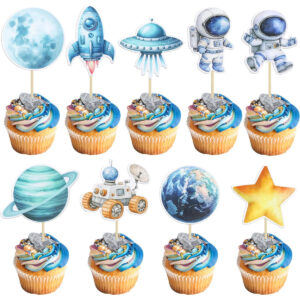 B0DMSWXCB7.jpg 36Pcs Space Astronaut Cupcake Toppers for Birthday Parties
