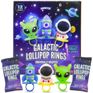 B0F7RTM166.jpg Outer Space Party Favors: 12 Galactic Lollipop Rings