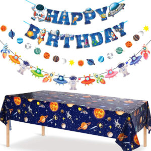 B0DDPCCL63.jpg Outer Space Party Decorations: Solar System Tablecloth & Banner