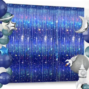 B0FDGW6VFX.jpg Galaxy Foil Fringe Backdrop for Space Themed Party Decor