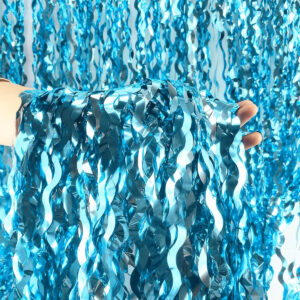 B0BVFF3MM6.jpg Teal Foil Fringe Curtains for Shark & Ocean Themed Parties