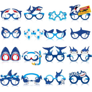 B0BZXRKGPW.jpg Liliful 32 Pcs Shark Party Eyeglasses for Kids Photo Props